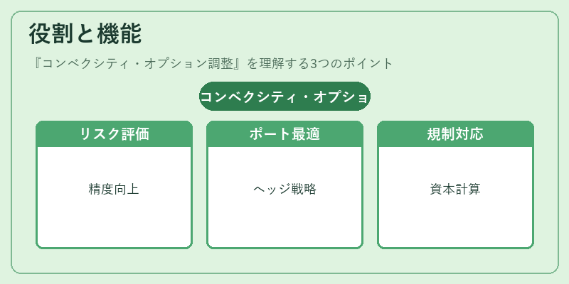 役割と機能（コンベクシティ・オプション調整）の図解