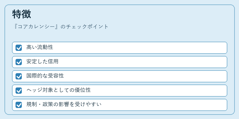 特徴（コアカレンシー）の図解