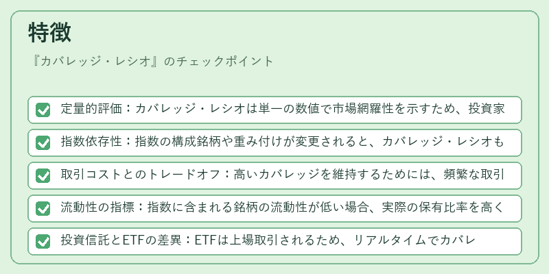 特徴（カバレッジ・レシオ）の図解