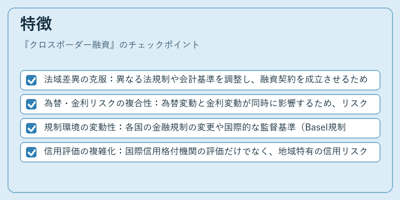 特徴（クロスボーダー融資）の図解