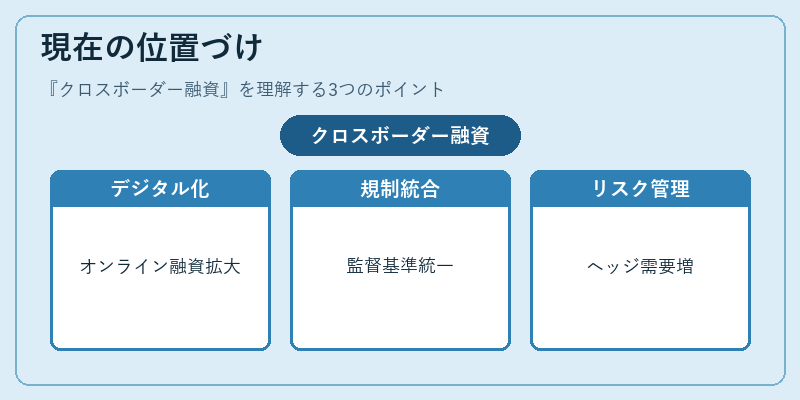 現在の位置づけ（クロスボーダー融資）の図解