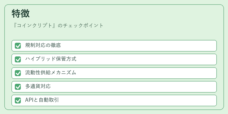 特徴（コインクリプト）の図解