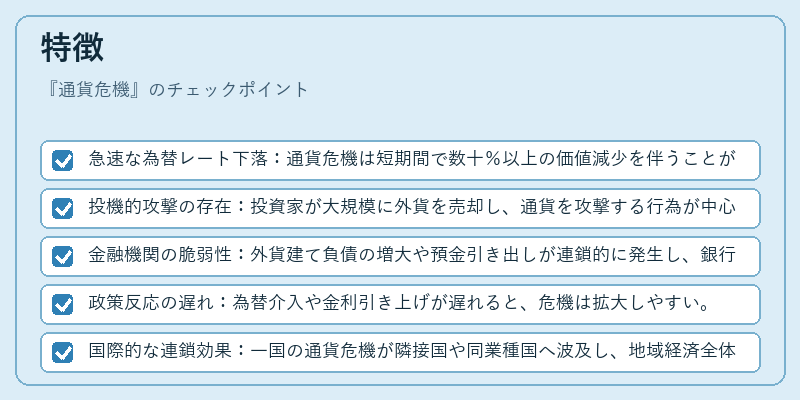 特徴（通貨危機）の図解