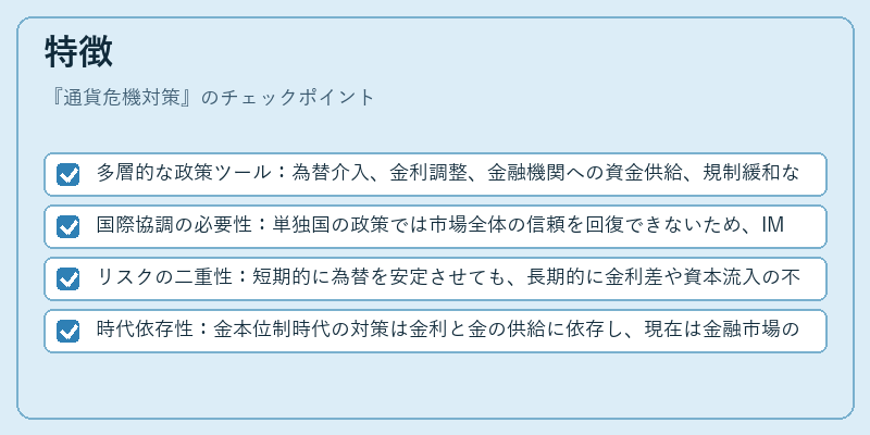 特徴（通貨危機対策）の図解