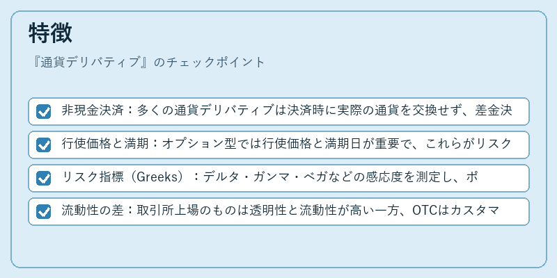 特徴（通貨デリバティブ）の図解