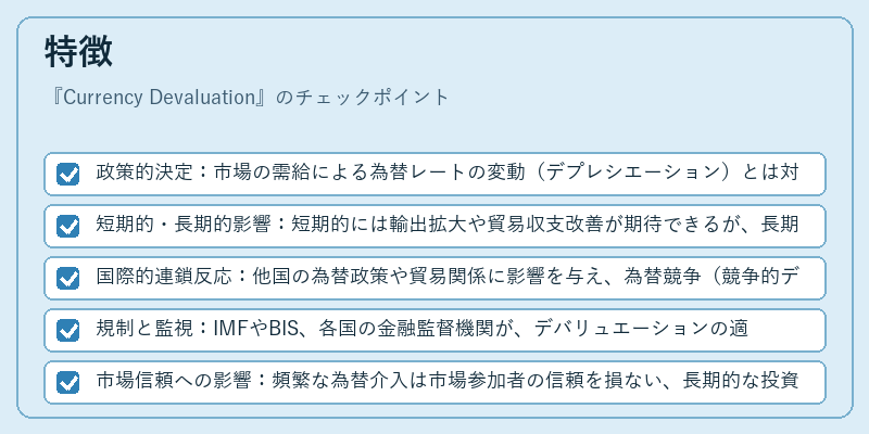 特徴（Currency Devaluation）の図解