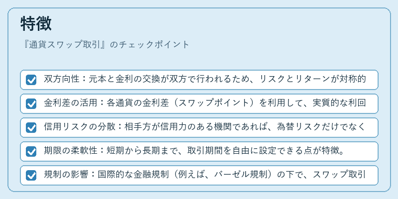 特徴（通貨スワップ取引）の図解
