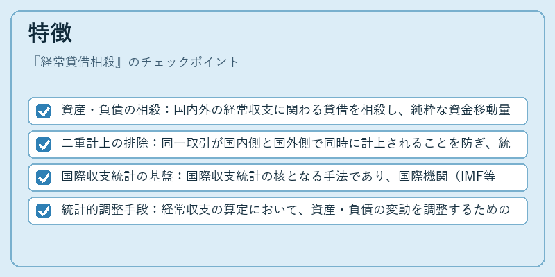 特徴（経常貸借相殺）の図解