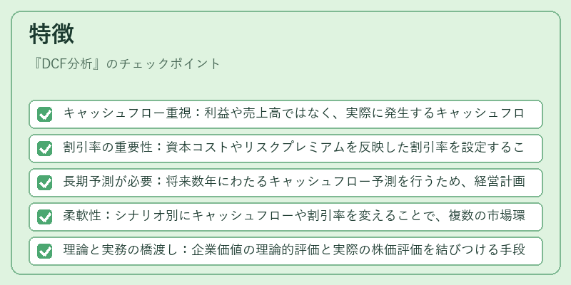 特徴（DCF分析）の図解