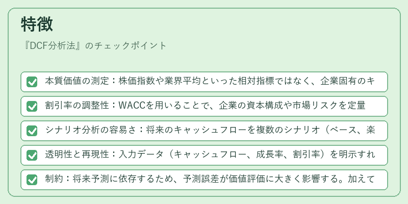 特徴(DCF分析法)の図解