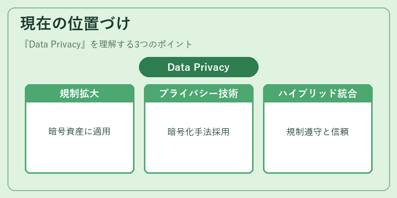 現在の位置づけ（Data Privacy）の図解