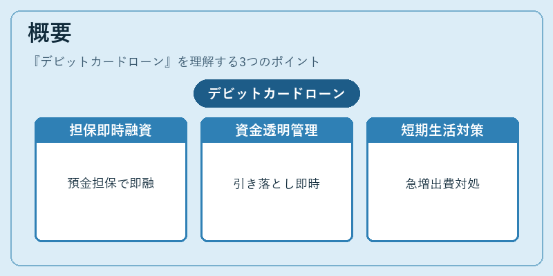 概要（デビットカードローン）の図解