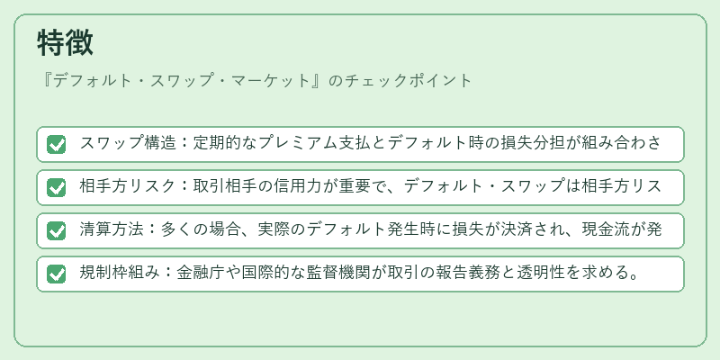 特徴（デフォルト・スワップ・マーケット）の図解