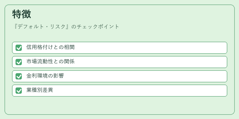 特徴（デフォルト・リスク）の図解
