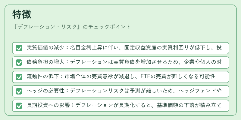 特徴（デフレーション・リスク）の図解
