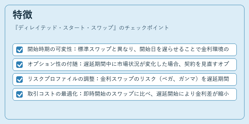 特徴（ディレイテッド・スタート・スワップ）の図解