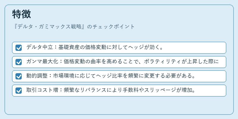 特徴（デルタ・ガミマックス戦略）の図解