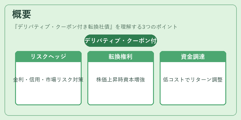概要（デリバティブ・クーポン付き転換社債）の図解