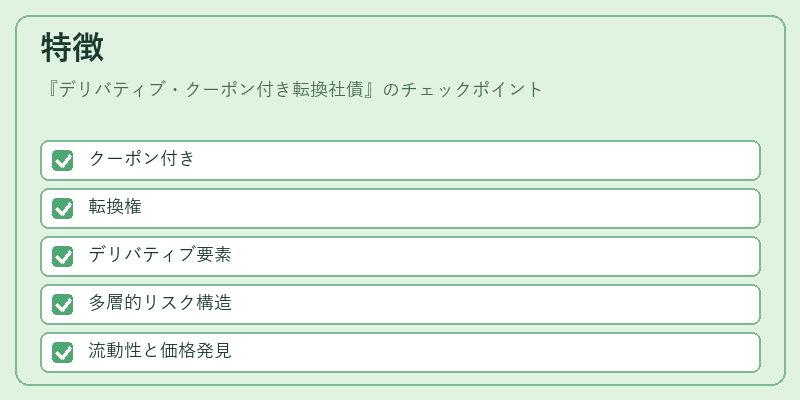 特徴（デリバティブ・クーポン付き転換社債）の図解