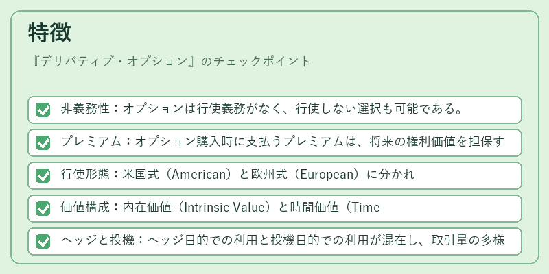 特徴（デリバティブ・オプション）の図解