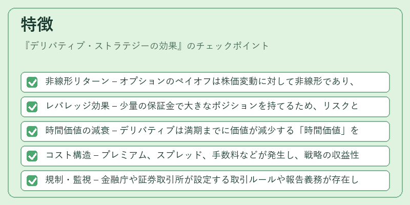 特徴（デリバティブ・ストラテジーの効果）の図解