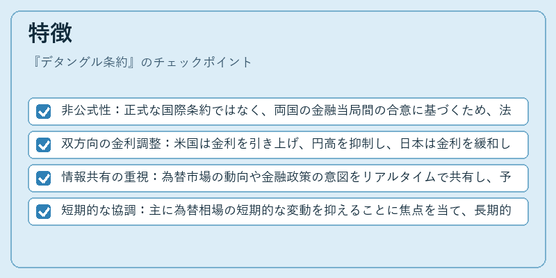 特徴（デタングル条約）の図解