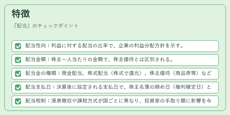 特徴（配当）の図解
