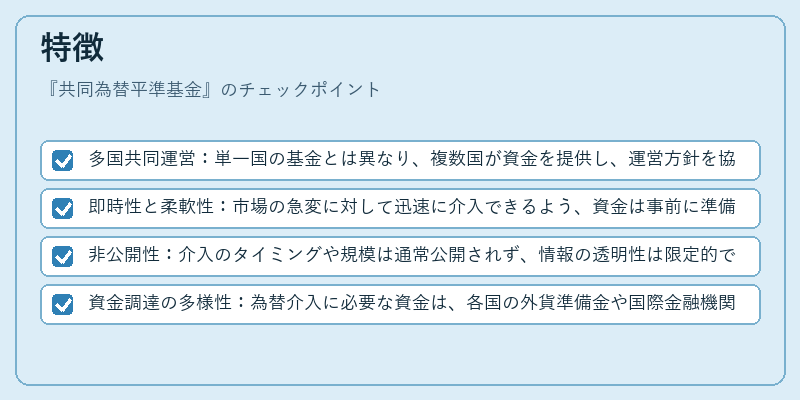 特徴（共同為替平準基金）の図解
