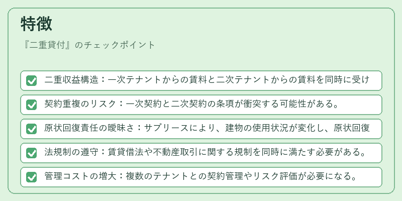 特徴（二重貸付）の図解