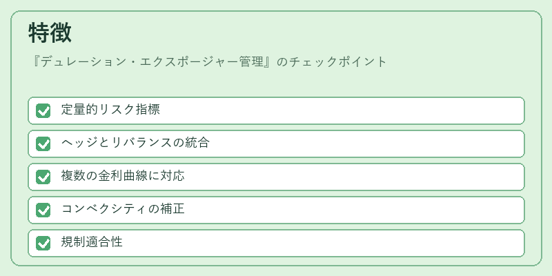 特徴（デュレーション・エクスポージャー管理）の図解
