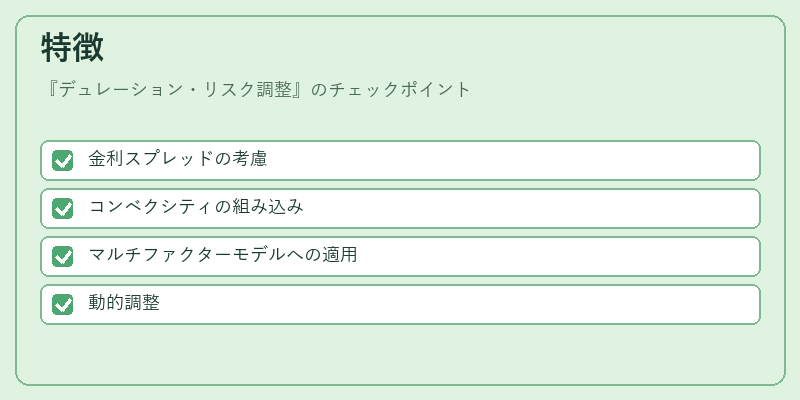 特徴（デュレーション・リスク調整）の図解