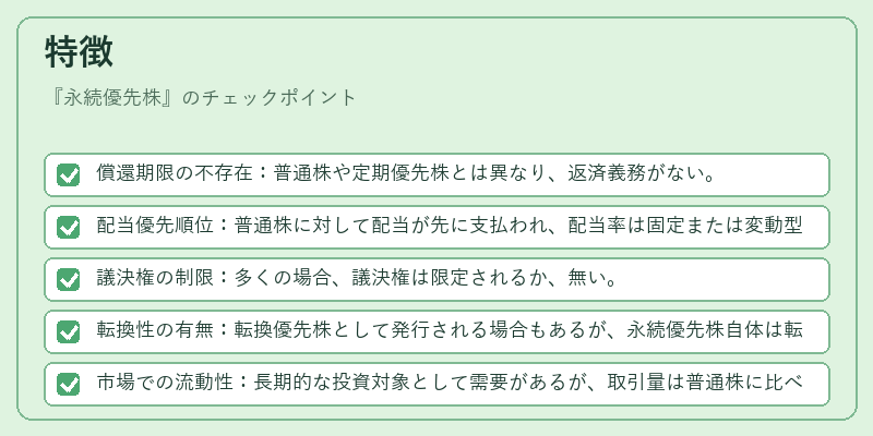 特徴（永続優先株）の図解