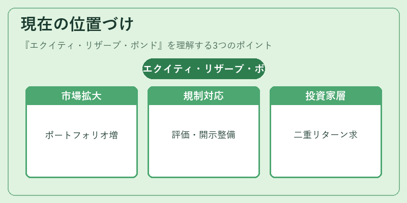 現在の位置づけ（エクイティ・リザーブ・ボンド）の図解