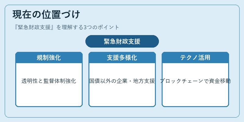 現在の位置づけ（緊急財政支援）の図解