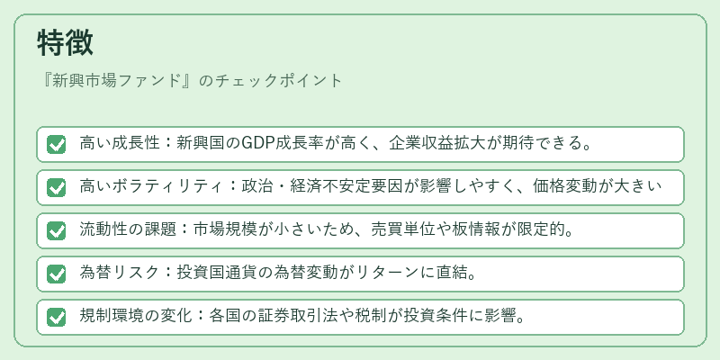 特徴(新興市場ファンド)の図解