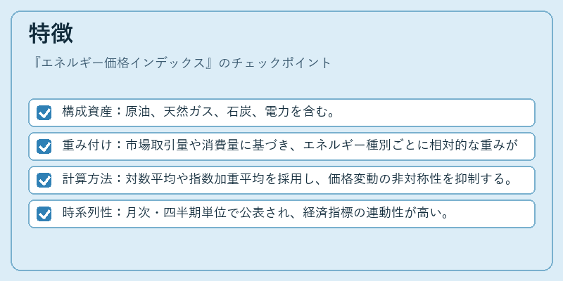 特徴（エネルギー価格インデックス）の図解