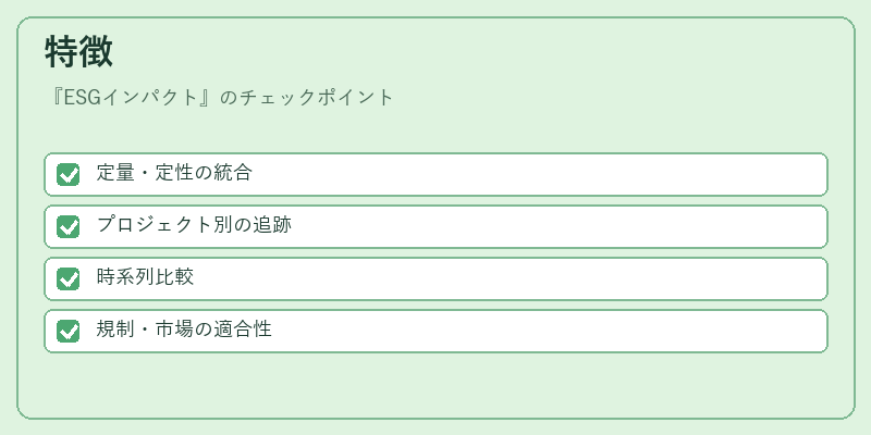特徴（ESGインパクト）の図解