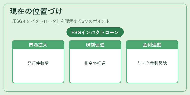 現在の位置づけ（ESGインパクトローン）の図解
