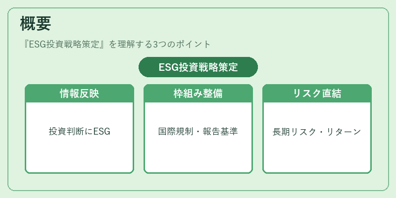 概要（ESG投資戦略策定）の図解