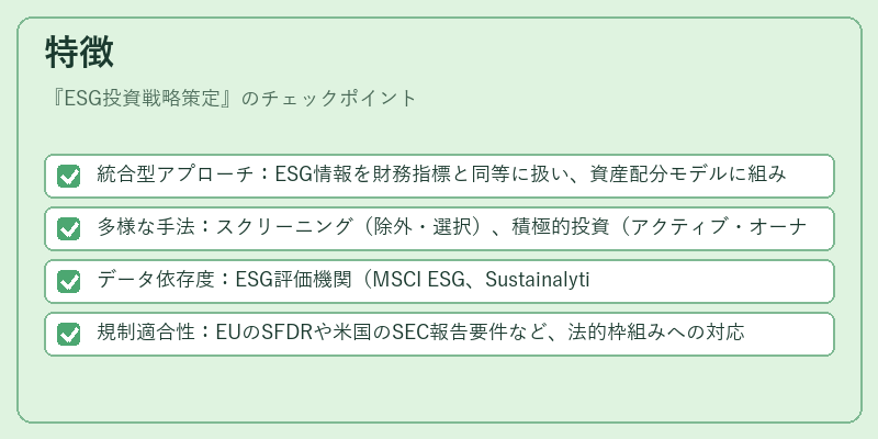 特徴（ESG投資戦略策定）の図解