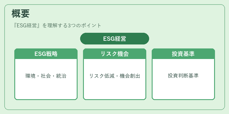 概要（ESG経営）の図解