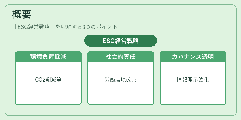概要（ESG経営戦略）の図解