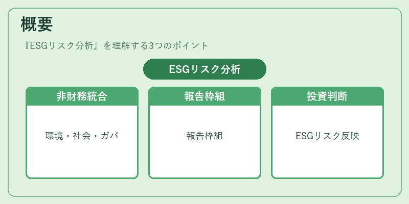 概要（ESGリスク分析）の図解