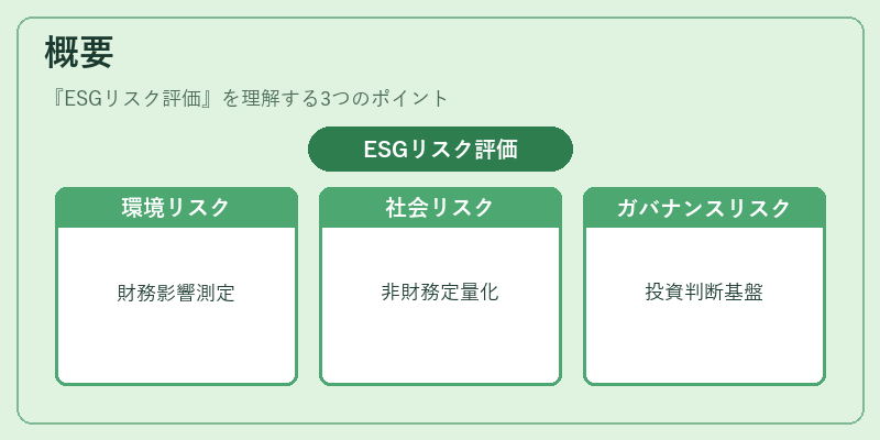 概要（ESGリスク評価）の図解