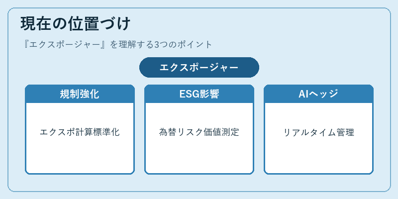 現在の位置づけ（エクスポージャー）の図解