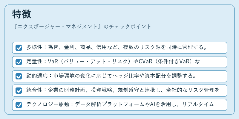 特徴(エクスポージャー・マネジメント)の図解