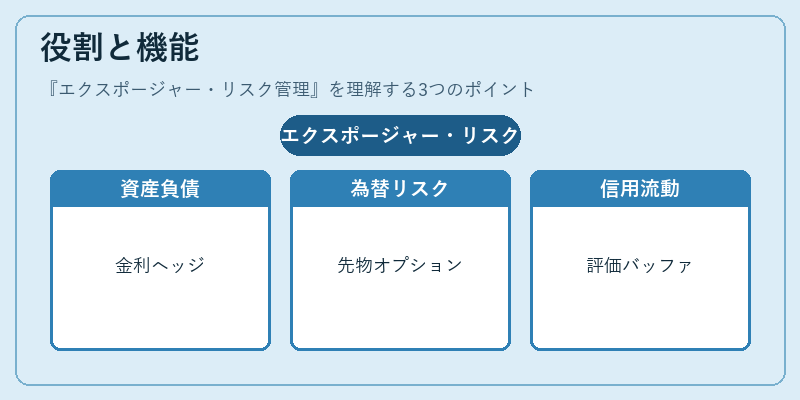 役割と機能（エクスポージャー・リスク管理）の図解
