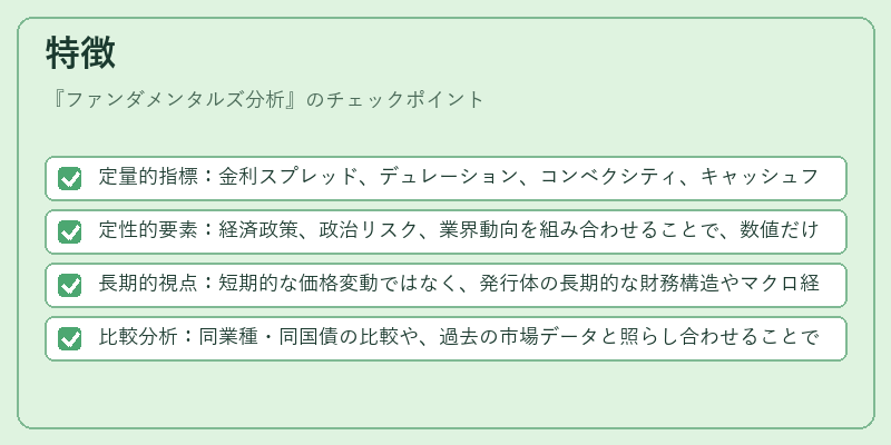 特徴（ファンダメンタルズ分析）の図解
