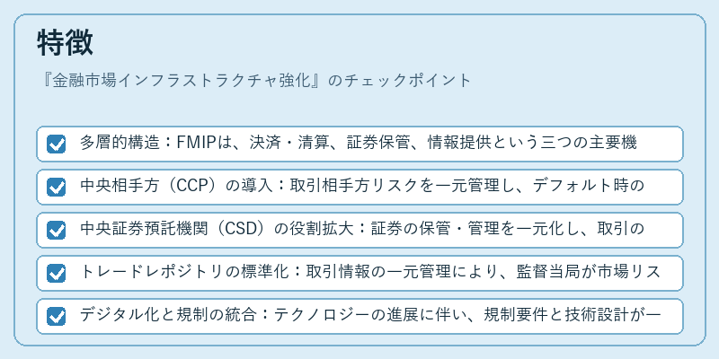 特徴（金融市場インフラストラクチャ強化）の図解