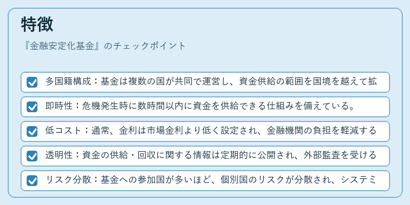 特徴(金融安定化基金)の図解